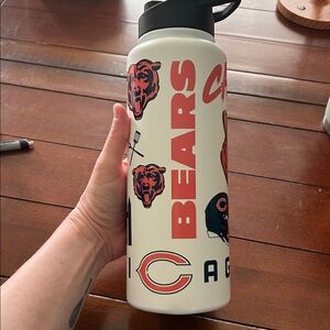 Chicago Bears White Water Bottle